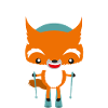 Fuchs fährt Ski
