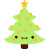 Christmas tree with face