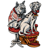 Franse Bulldog Dalmatische Tattoo