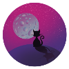 Cat and the moon