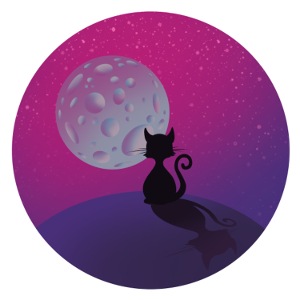 Katze und der Mond