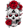 Skull with roses
