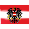 Austria flag with eagle