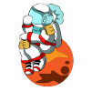Reflecting astronaut