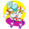Skating astronaut