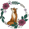 Fuchs und Blumen