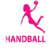 Echte Maedchen spielen Handball