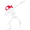 Dab / dabbing skeleton pirate