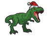 SANTASAURUS dino dinosaur julehumor
