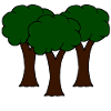 Bäume, Wald, Comic-Style