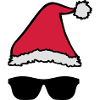 Christmas Hat Sunglasses Xmas Shades