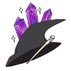 Witch's hat with crystals