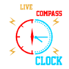 Wisdom Clock with Compass Motif