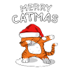 Merry Catmas Dabbing Cat