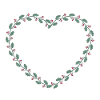 Customizable Winter Wreath Heart