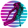 Skiing holiday skier neon