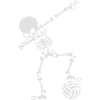 Dab dabbing skeleton (beach) volleyball