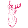 Deer head - purple