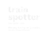 Train Spotter Railway Photographie cadeau