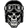 Skull Biker Retro