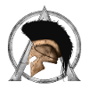 Leonida's helmet and Sparta symbol
