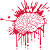 Disgusting bloody brain