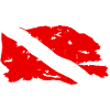 Flag Worn Diving