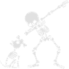 Dab dabbing skeleton Pet Dog Bone