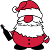 weihnachtsmann mit bier