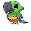 Naughty cartoon parrot