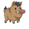 Cartoon wild boar