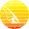 Windsurfer retro sunset