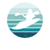 Whitewater Kayak Kayaking Retro Style