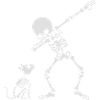 Dab dabbing skeleton Pet Cat Bones