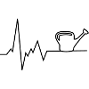 herzschlag gießkanne gärtner