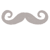 Monsieur Moustache Big white