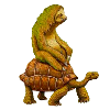 Sloth on turtle