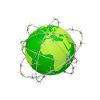 Planet Erde Stacheldraht 3D Kugel