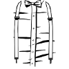 Design de chemise avec noeud papillon et bretelles