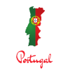 Portugal Crest Map Silhouette