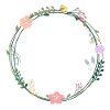Personalisierbar, verspielter Blumenkranz