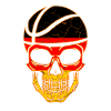 Basketball Germany Skull