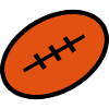 oval balloon rugby drawing