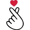 ♥I Love You-Cute Korean Finger Heart Sign♥