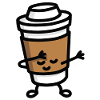 Dab / dabbing cardboard coffee cup