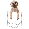 Erdmännchen Meerkat Brusttasche Pocket Bestseller