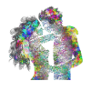 Loving couple psychedelic