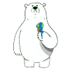 polar bear with eis artsarah