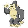 Muscular gorilla