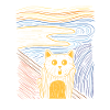 The Scream Painting Cat Art Parody